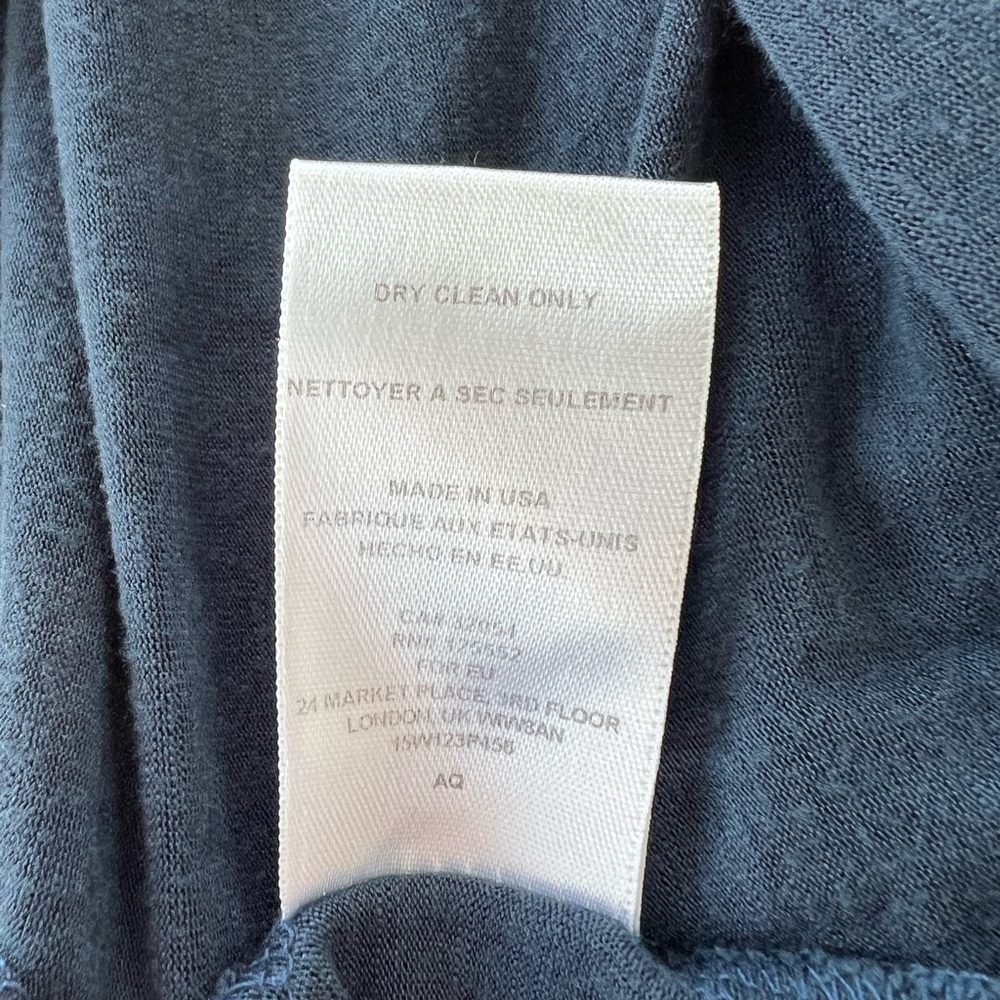 Anthropologie Dolan Left Coast Embroidered Sabado Dress in Navy Blue/Cream, XS - Picture 8 of 9